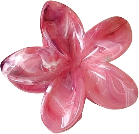 Flower Hair Clip SP347 7.5 x 8 cm, XL, pink - Ecarla — photo N1