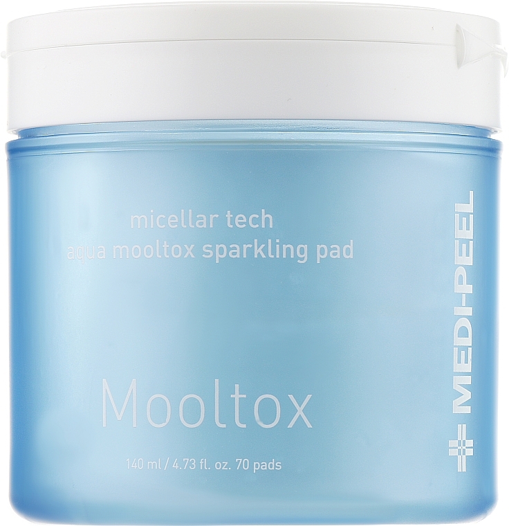 Moisturizing & Cleansing Face Peeling Pads - Medi Peel Aqua Mooltox Sparkling Pad — photo N1