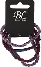 Fragrances, Perfumes, Cosmetics Hair Tie Set, 405021, dark-blue-burgundy+blue-lilac - Beauty Line