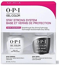 Fragrances, Perfumes, Cosmetics Set - OPI GelColor Stay Strong Duo Pack (n/base/15ml + n/top/15ml)