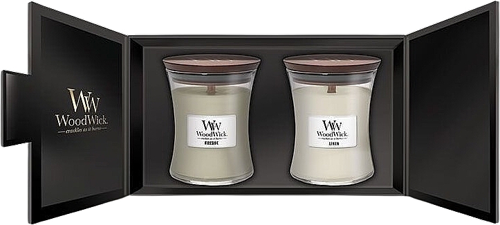 Set - WoodWick 2 Medium Hourglass Gift Set (candle/2x275g) — photo N1