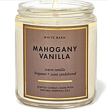 Fragrances, Perfumes, Cosmetics Scented Candle - Bath and Body Works Mahogany Vanilla Single Wick Candle