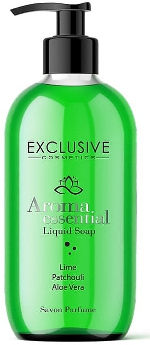 Lime, Patchouli, Aloe Vera Liquid Soap - Exclusive Cosmetics Aroma Essential Liquid Soap — photo N1