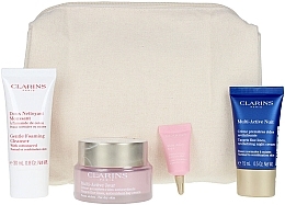 Fragrances, Perfumes, Cosmetics Set - Clarins Set (day/crm/50ml + foam/cl/30ml + eye/cr/gel/30ml + night/cr/15ml + bag/1pcs)