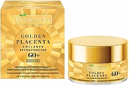 Fragrances, Perfumes, Cosmetics Anti-Wrinkle Lifting & Revitalizing Concentrate Cream 60+ - Bielenda Golden Placenta Collagen Reconstructor