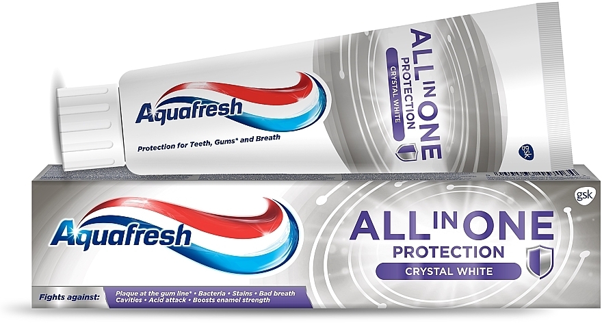 Toothpaste - Aquafresh All In One Crystal White — photo N3