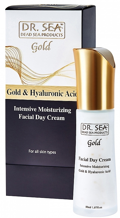 Day Face Cream with Gold & Hyaluronic Acid - Dr.Sea Gold & Hyaluronic Acid Intensive Moisturizing Day Cream — photo N2