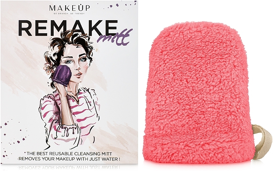 ReMake Facial Cleansing Glove, Coral - MakeUp — photo N1