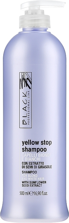 Anti-Yellow Shampoo for Blonde & White Hair - Black Professional Line Yellow Stop Shampoo — photo N1
