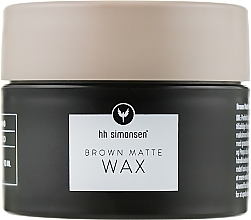 Fragrances, Perfumes, Cosmetics Hair Styling Wax for Unruly Hair - HH Simonsen Brown Matte Clay Wax