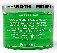 Cucumber Gel Mask - Peter Thomas Roth Cucumber Gel Mask Extreme De-Tox Hydrator — photo N1