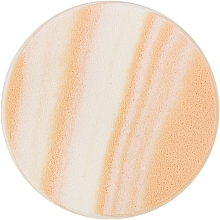 Fragrances, Perfumes, Cosmetics Rubberized Sponge "Circle", beige striped #988 - Dark Blue Cosmetics