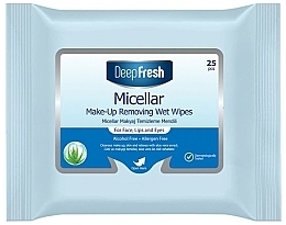 Fragrances, Perfumes, Cosmetics Makeup Removing Micellar Wipes, 25 pcs - Deep Fresh Micellar Make-Up Removal Wipes