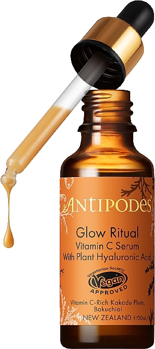 Vitamin C Face Serum - Antipodes Glow Ritual Vitamin C Serum With Plant Hyaluronic Acid — photo N1