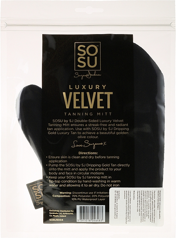 Self-Tan Mitt - Sosu by SJ Dripping Gold Luxury Tanning Mitt Velvet — photo N2