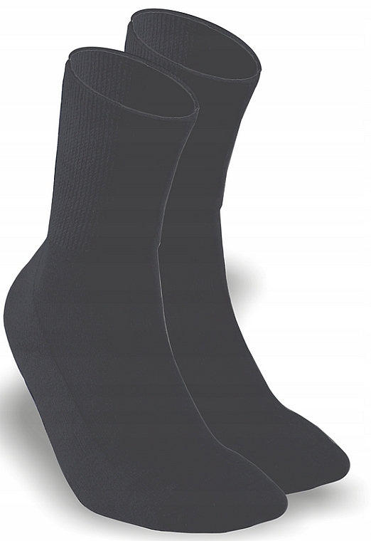 Health Socks with Three-Layer Terry Knit & Silver, gray - DeoMed Cotton Silver — photo N2