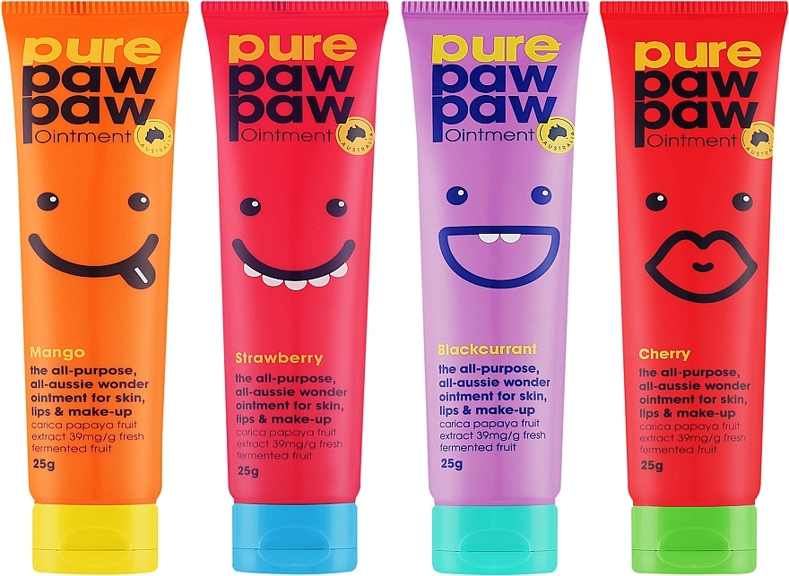 Repairing Lip Balm Set - Pure Paw Paw Four Pack (lip/balm/4x25g) — photo N2