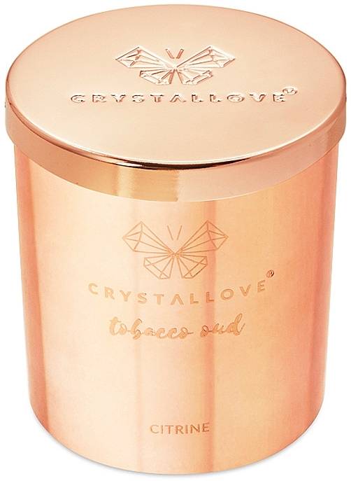 Citrine, Tobacco & Oud Soy Candle - Crystallove Soy Candle with Citrine Tobacco Oud — photo N7