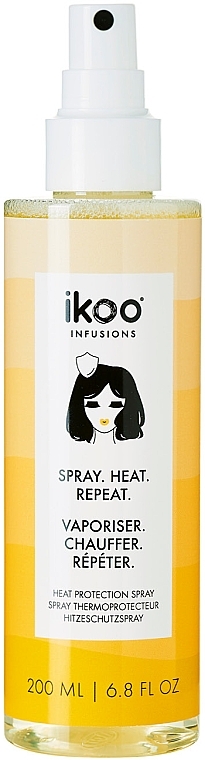 Thermal Protective Hair Spray - Ikoo Infusions Heat Protection Spray. Heat. Repeat — photo N1