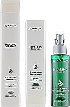 Restoring and Stimulating Hair Growth Set - L'anza Healing Nourish 3 Step Kit (sh/300 ml + cond/250 ml + mist/100 ml) — photo N2