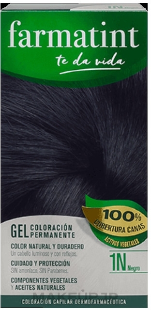 Hair Color Gel - Farmatint Gel — photo 1N - Black