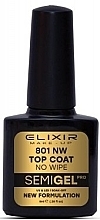 Fragrances, Perfumes, Cosmetics Top Coat - Elixir Semi Gel Pro Top Coat No Wipe