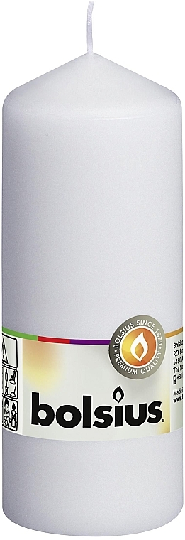 Cylindrical Candle, white, 150/60 mm - Bolsius Candle — photo N2