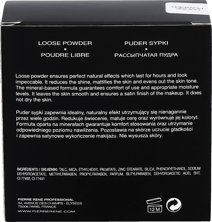 Loose Face Powder - Pierre Rene Professional Loose Powder — photo N8