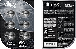 Hair Vitamins 'Silk Night' - Ellips Hair Vitamin Silky Black With Pro-Keratin Complex — photo N1