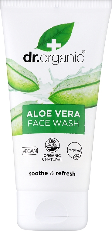 Face Cleansing Gel with Aloe Extract - Dr. Organic Bioactive Skincare Organic Aloe Vera Face Wash — photo N1