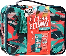 Set - Dirty Works A Clean Getaway Body Duo (shr/gel/200ml + b/butter/200ml + sh/sponge/1pcs + bag) — photo N1