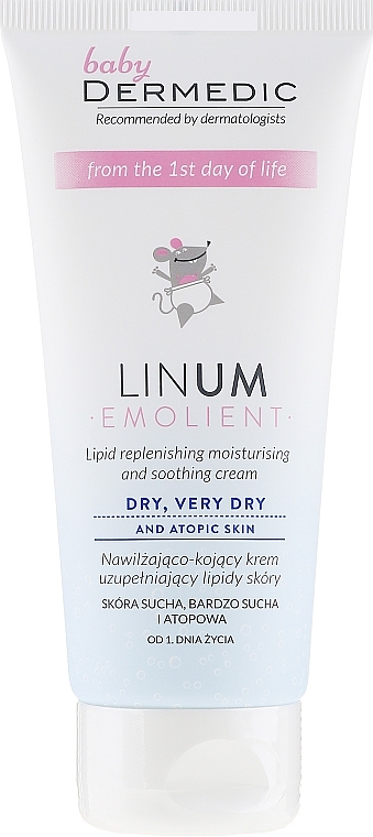 Moisturizing & Soothing Cream - Dermedic Emolient Linum Baby Body Cream — photo N4