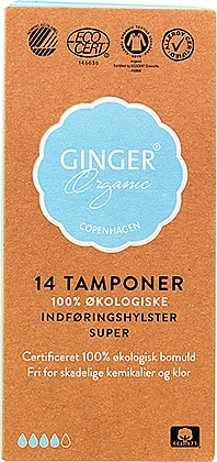 Tampons with Applicator "Super", 14 pcs - Ginger Organic — photo N2