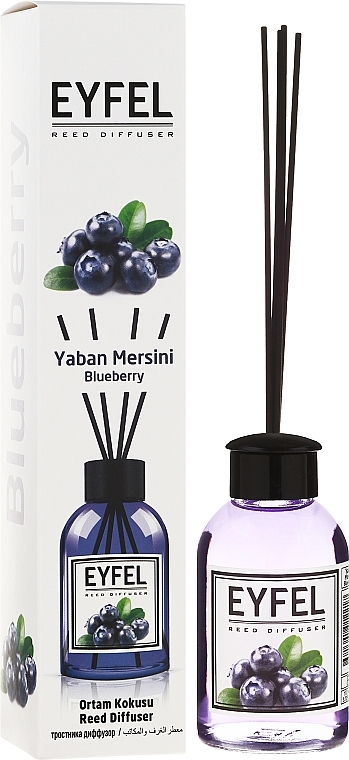 Reed Diffuser "Blueberry" - Eyfel Perfume Reed Diffuser Blueberry — photo N1