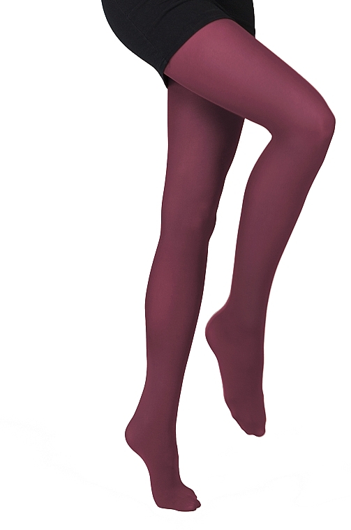Tina Soft Touch Tights 40 Den, red wine - MONA — photo N3
