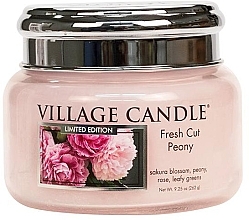 Fragrances, Perfumes, Cosmetics Scented Candle in Jar - Village Candle Fresh Cut Peony Glass Jar