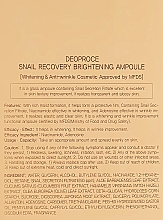 Brightening Facial Serum - Deoproce Snail Recovery Brightening Ampoule — photo N2