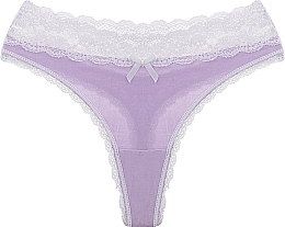 Rayon Thongs with Lace Waistband, violet - Moraj — photo N1