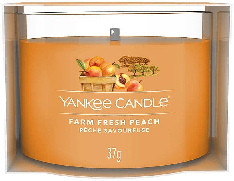 Mini Scented Candle in Glass - Yankee Candle Farm Fresh Peach Mini — photo N1
