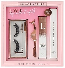 Fragrances, Perfumes, Cosmetics Lola's Lashes Curl Power Hybrid Magnetic Eyelash Kit (eyeliner/3ml + remover/2.5ml + eyelashes/2pcs + applicator) - Set