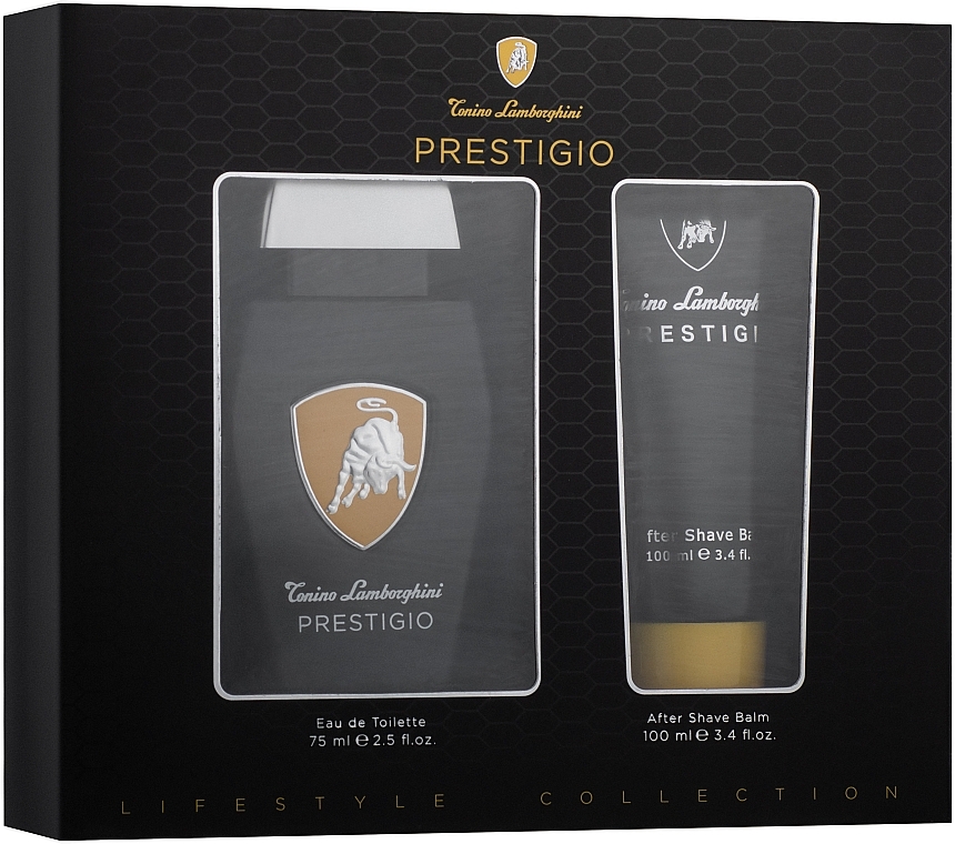 Tonino Lamborghini Prestigio - Set (edt/75ml + ash/balm/100ml) — photo N1