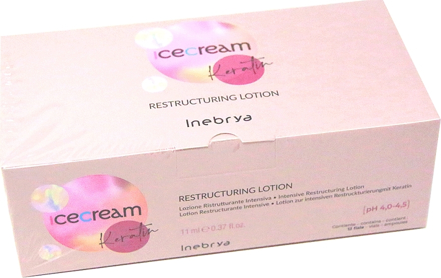 Hair Lotion - Inebrya Ice Cream Keratin Restructuring Lotion — photo N2