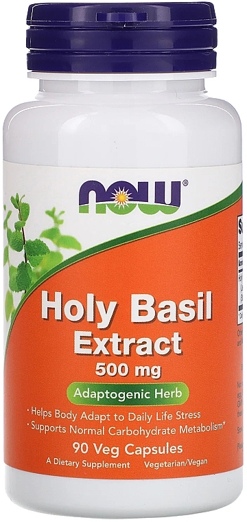 Holy Basil Extract, 500mg - Now Foods Holy Basil Extract Veg Capsules — photo N1