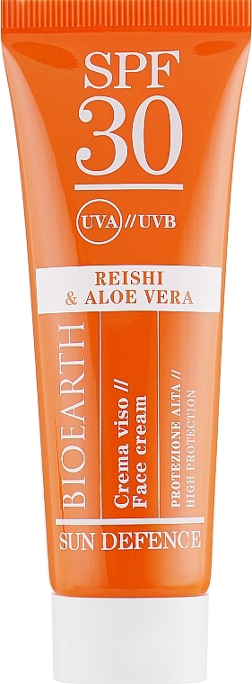 Sun Defence Reishi & Aloe Vera Cream SPF30 - Bioearth Sun Defence Reishi & Aloe Vera — photo N2