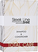 Fragrances, Perfumes, Cosmetics Set - Stapiz Sleek Line Total Care Shampoo & Conditioner (shm/300ml + cond/300ml)