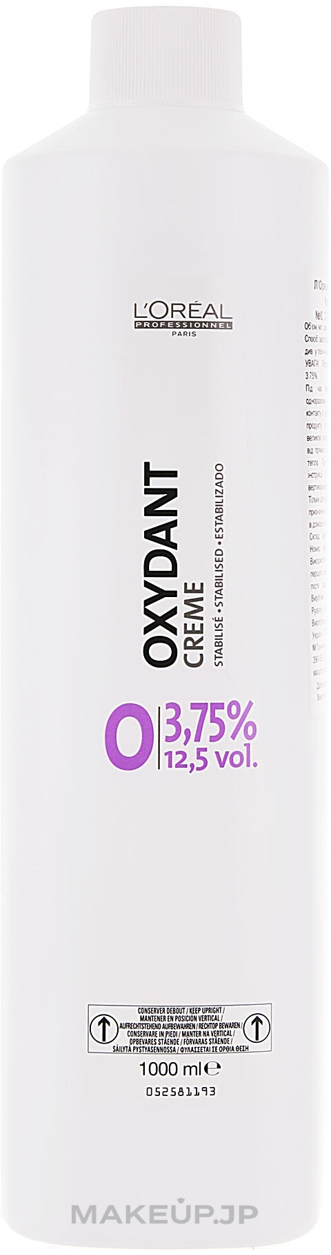 Cream Developer - L'Oreal Professionnel Oxydant №0 3.75% — photo 1000 ml