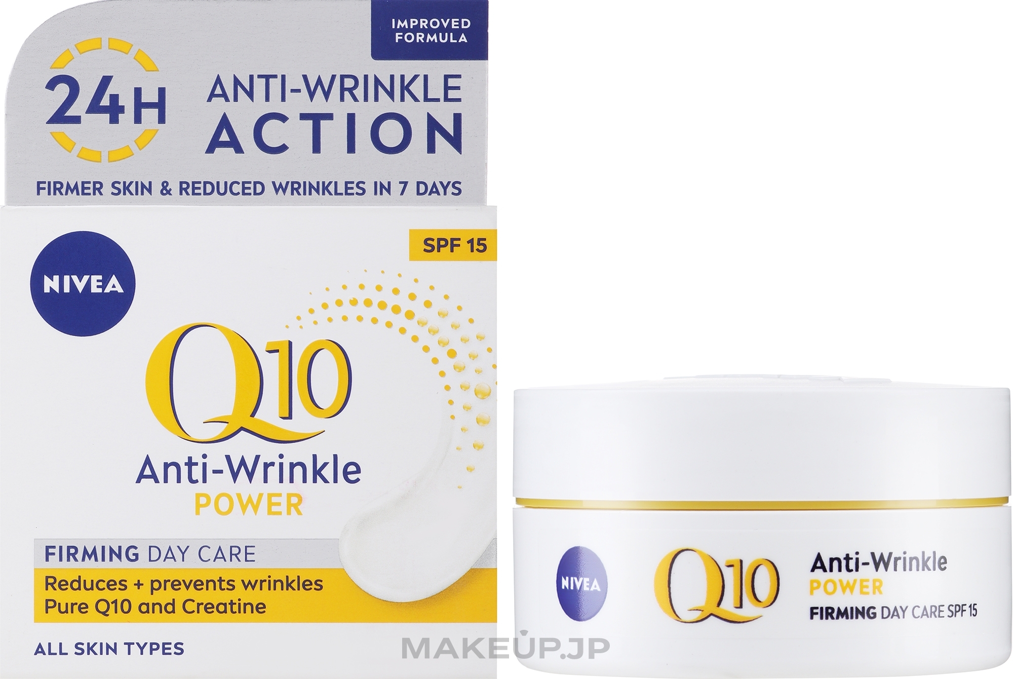 Anti-Wrinkle Nourishing Day Cream - Nivea Q10 Power Anti-Wrinkle + Firming Normal Skin Cream — photo 50 ml