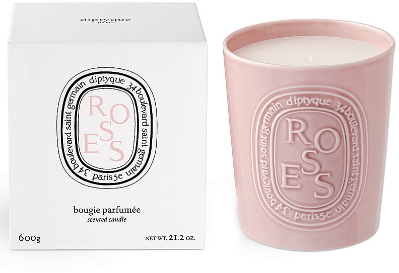 Scented Candle, pink - Diptyque Roses Candle — photo N2