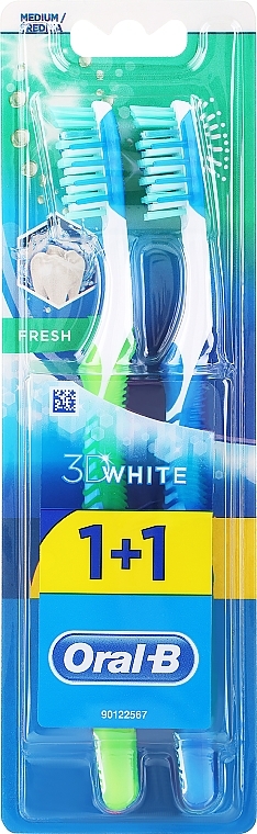 Toothbrush Set, 40 medium, green + blue - Oral-B Advantage 3D Fresh — photo N1