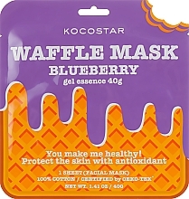 Fragrances, Perfumes, Cosmetics Anti-Inflammatory Waffle Mask "Blueberry Fresh" - Kocostar Blueberry Waffle Mask